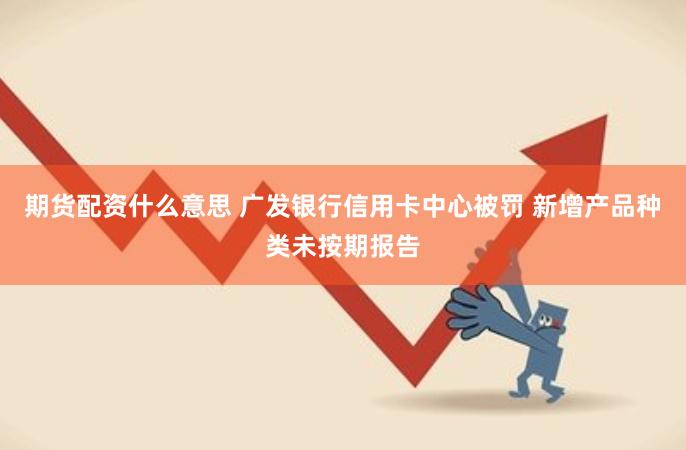 期货配资什么意思 广发银行信用卡中心被罚 新增产品种类未按期报告