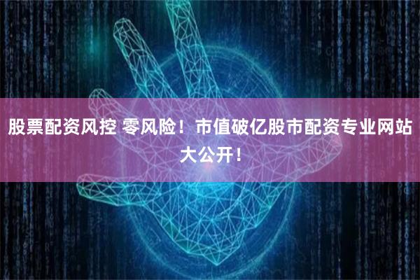 股票配资风控 零风险！市值破亿股市配资专业网站大公开！